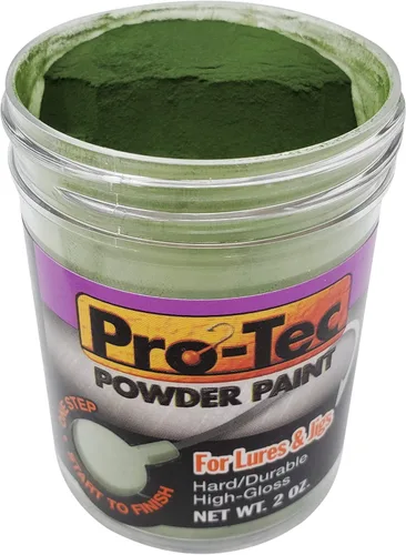 Miniatura 25 de Pro-Tec Pintura en Polvo para Jigs y Señuelos, Pintura para Señuelos de Pesca de Cabeza de Jig Resplandor verde brillante