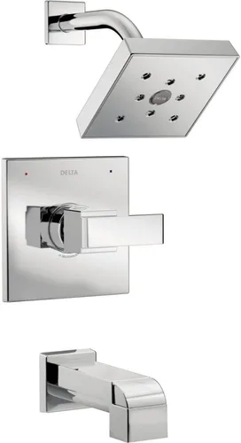 Delta Faucet Ara 14 Serie T14467-SS - Juego alcachofa de ducha con pulverizador H2Okinetic, acero inoxidable (válvula no incluida), T14467, 0 volts
