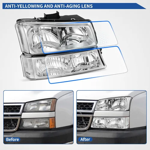 Miniatura 2 de OEDRO Faro delantero para Chevy Silverado 03-06 1500 2500 3500 1500HD 2500HD/03-06 Avalanche 1500 2500/07 Silverado 1500 1500HD 2500HD 3500 Classic