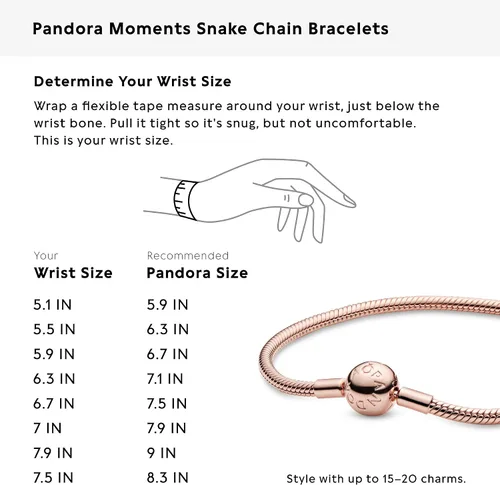 Miniatura 8 de Pandora - Brazalete de serpiente, brazalete con dijes, joyería Smooth Moments
