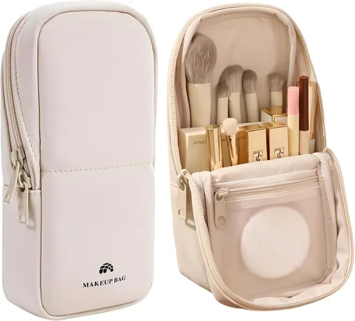 YLYZ Bolsa de brochas de maquillaje impermeable de pie para brochas de maquillaje, organizador de brochas de maquillaje de viaje, bolsa de