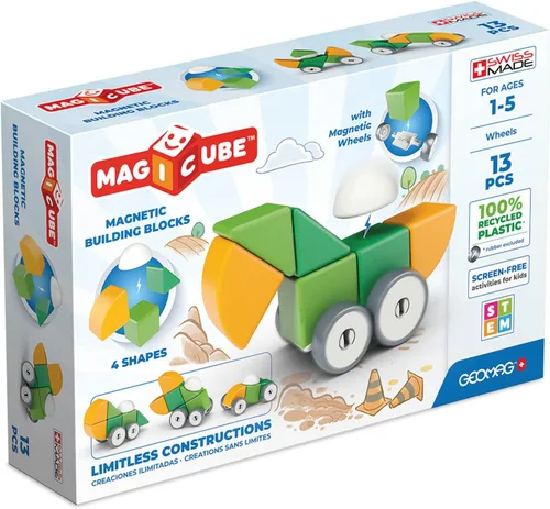 Miniatura 11 de Geomag Magicube Bloques magnéticos para niños de 1 a 5 años Juegos de juguetes de construcción STEM hechos en Suiza Múltiples (MAGICUBE_9PCS)