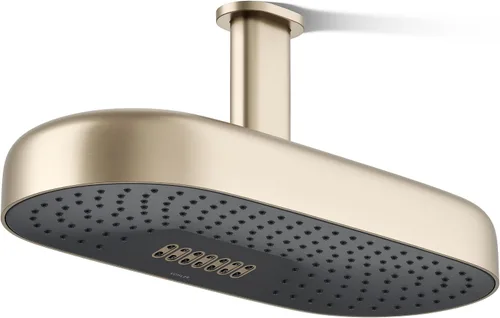 Miniatura 16 de KOHLER 26297-BL Statement™ Cabezal de lluvia oblongo, multifunción, 2.5 gpm, color negro mate