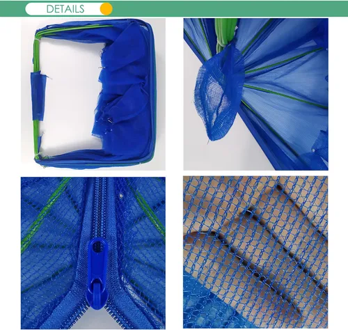Miniatura 4 de Red de pesca plegable con trampa de cebo - Jaula de fundición a mano para atrapar peces cangrejo camarón cangrejo cangrejo