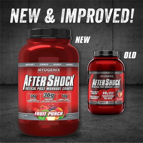 Miniatura 2 de Myogenix Aftershock Post Workout - Polvo de proteína de suero de crecimiento muscular - acelera el crecimiento muscular y la recuperación - Apoya