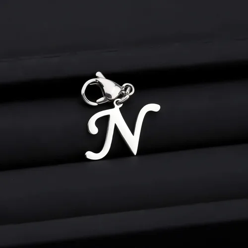 Miniatura 8 de ENSIANTH Dije del alfabeto con letra inicial de la A a la Z, joyería del alfabeto para mujeres, regalos para amigos, cierres para joyería