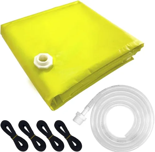 Miniatura 8 de Lona desviadora de fugas con manguera, desviador de fugas de techo de 3 x 3 pies con manguera, atrapador de fugas de agua de techo resistente