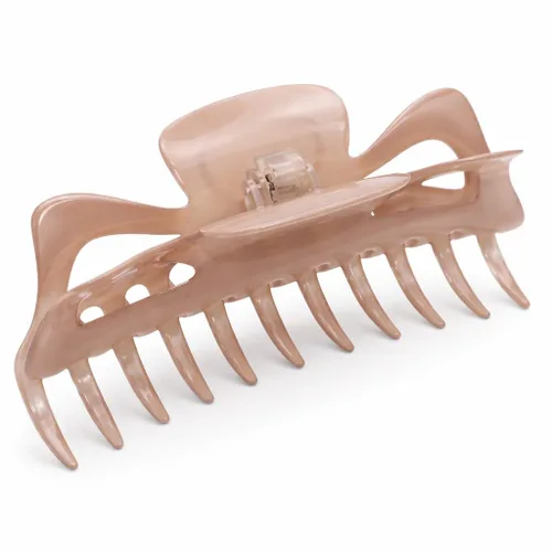 Parcelona Pinza para el cabello francesa clásica Jumbo grande de 5 1/2 pulgadas, acetato de celuloide, agarre antideslizante, pinza para el cabello