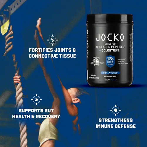 Miniatura 9 de Jocko Fuel Colágeno en polvo con calostro – 0.55 oz de colágeno hidrolizado + 0.07 oz de calostro de primer ordeño – Doble acción para la salud