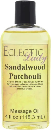 Aceite esencial de masaje de pachulí de sándalo, almendras dulces y aceite de jojoba, sin conservantes, perfecto para aromaterapia y relajación (4