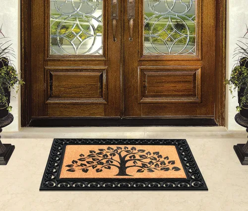 Miniatura 81 de A1HC Tapete para Puerta de Fibra de Coco Natural y Caucho, 30"x48" – Grueso, Duradero, Resistente, Anti-Desprendimiento, Resistente a