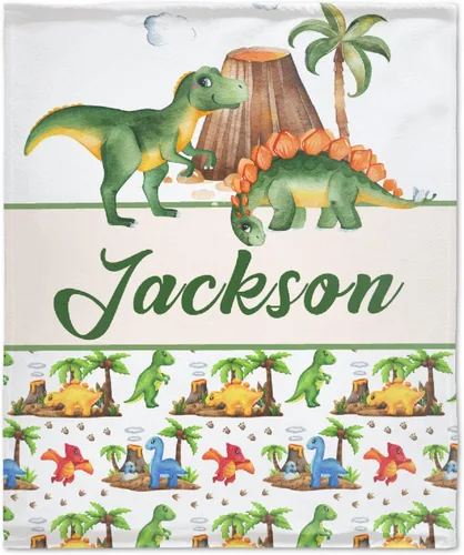 Miniatura 27 de Manta de dinosaurio para regalo, manta de franela ultra suave y acogedora, manta de forro polar ligera y mullida, manta de felpa cálida para sofá