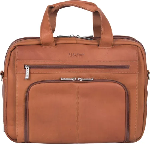 Miniatura 4 de Kenneth Cole REACTION "Out of the Bag" Manhattan - Bolso bandolera de cuero colombiano para laptop de 15.6" para viajes y negocios