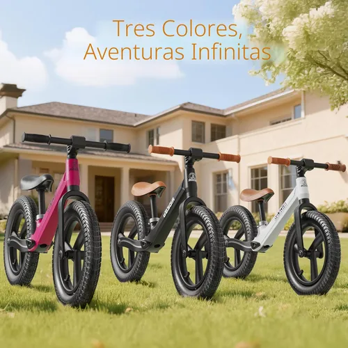 Miniatura 8 de Ridego Bicicleta de equilibrio de 14 pulgadas para niños de 3 a 6 años, bicicleta ligera para niños con asiento ajustable, bicicleta de empuje