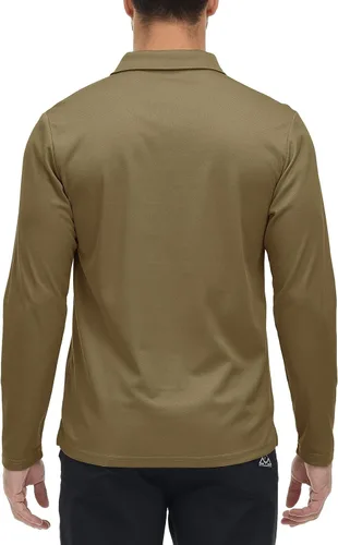Miniatura 18 de Rdruko Polo para hombre con bolsillo de manga larga de secado rápido para golf al aire libre con cuello