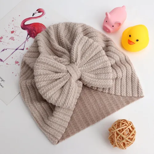 Miniatura 7 de DRESHOW BQUBO - Gorro de turbante para bebé, gorro con nudo de lazo, suave y lindo gorro de guardería