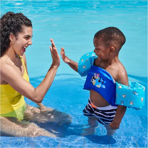 Miniatura 6 de SwimWays Swim Trainer, US Coast Guard Approved Life Vest Kids Swim Vest, Arm Floaties & Life Jackets for Kids 33-55 lbs, Shark
