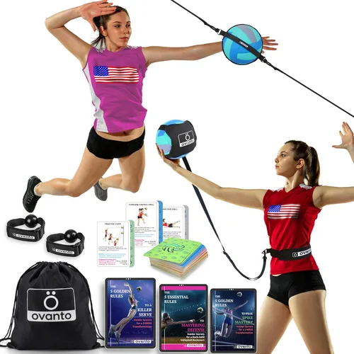 Miniatura 10 de OVANTO Volleyball Training Equipment Aid – Adjustable Practice Volleyball Kit