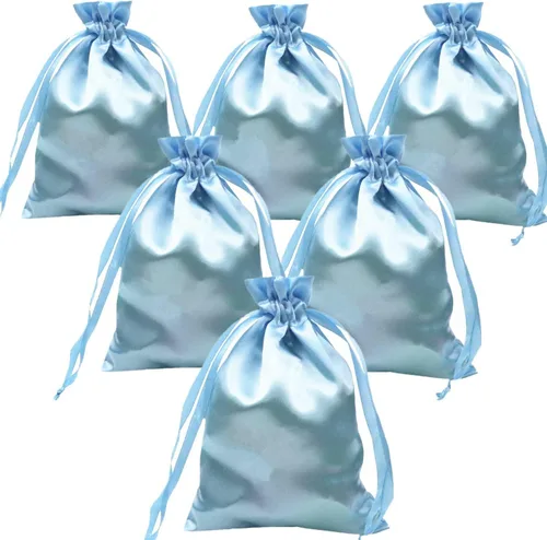 Miniatura 12 de 35 Piezas Bolsas de Regalo de Satén Beige de 5 x 7 Pulgadas - Bolsas de Baby Shower - Bolsas de Favores de Boda - Bolsa de Tela con Cordón - Bolsas
