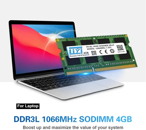 Miniatura 2 de LIYI DDR3L 4GB RAM Individual 1066MHz PC3 PC3L-8500 CL7 1.35V DRAM de Baja Tensión SO-DIMM DDR3L RAM 204-Pin 2Rx8 Doble Rango Sin Búfer No-ECC