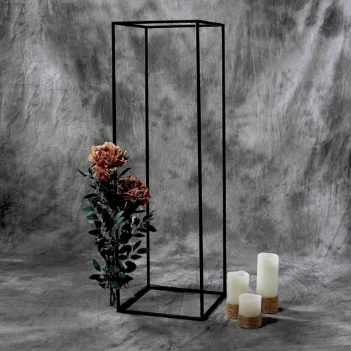 Miniatura 23 de Efavormart - Paquete de 2 soportes de metal para flores de boda de 12 pulgadas, soporte geométrico para centro de mesa Dorado