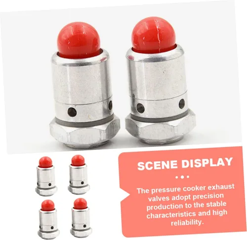 Miniatura 7 de VILLCASE 4 piezas de seguridad para olla a presión, válvula universal para olla de presión, resistente a altas temperaturas, fácil de instalar y Cle