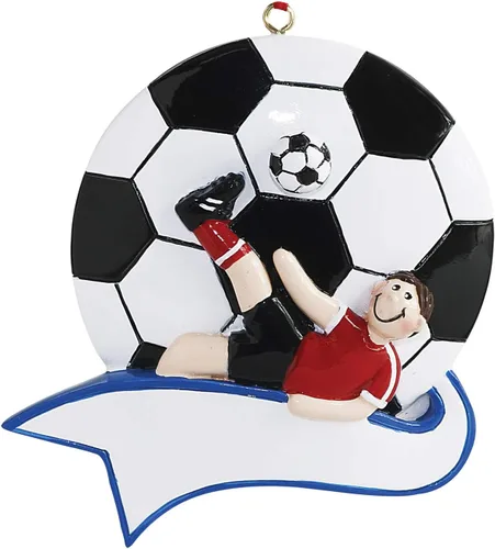 Miniatura 12 de Adornos de fútbol 3D para niño para árbol de Navidad, adorno de fútbol personalizado 2025, adornos de Navidad personalizados para niños, regalos