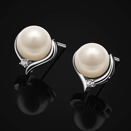 Miniatura 2 de Jewlldeen Pearl Earrings for women, 925 Sterling Silver Studs Jewelry,Gifts for Women, Wife,Mom,Girls, Her