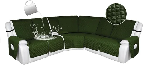 Miniatura 190 de HDCAXKJ Fundas de sofá seccional reclinable 100% impermeable, forma de L, funda de sofá reclinable lavable acolchada suave para mascotas, perro