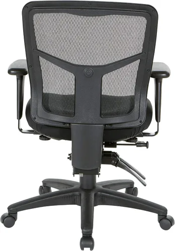 Miniatura 6 de Asiento de respaldo alto Office Star ProGrid con brazos ajustables y deslizador de asiento multifunción, Metal, Negro