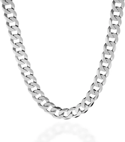 QUADRI - Cadena de eslabones cubanos extra brillante para hombre de 0394in en plata de ley 925 con corte de diamante italiano - 18 a 30 pulgadas -