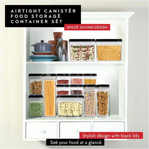 Miniatura 8 de DWËLLZA KITCHEN Contenedores de almacenamiento de pasta herméticos para despensa – 2 contenedores de espagueti – Ideal para espaguetis y fideos, 04