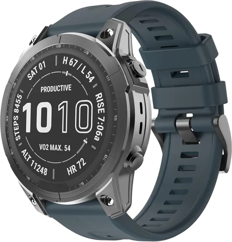 OVERSTEP Compatible con Fenix 7X Band, correa de reloj de silicona suave de 1.024 in de ancho para Garmin Fenix 5X/Fenix 5X Plus/Fenix 6X/Fenix 6X