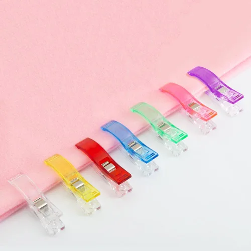 Miniatura 2 de Doukey 100 clips de costura grandes, clips de tela, nociones de costura para coser, suministros de acolchado, herramientas de manualidades, clips