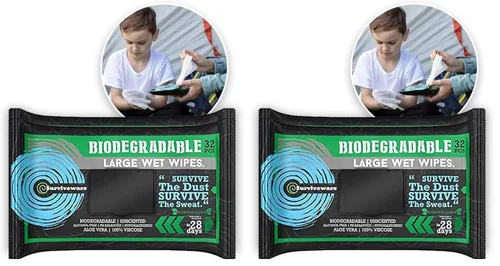 Miniatura 13 de Surviveware Toallitas biodegradables para hombres o mujeres – Toallitas húmedas para la ducha, cara, cuerpo y glúteos, al aire libre, viajes