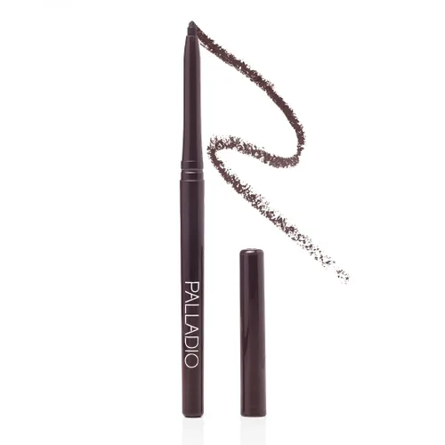 Palladio Delineador de ojos retráctil impermeable, berenjena, cremoso, lápiz delineador de ojos deslizante giratorio, a prueba de manchas,