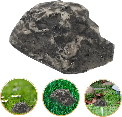 Miniatura 9 de Outanaya 1 llavero de piedra artificial realista para uso al aire libre, almacenamiento discreto para jardín, material de resina duradero