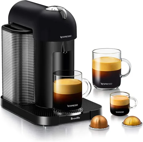 Miniatura 11 de Nespresso Vertuo Cafetera de café y espresso de Breville, color negro mate con espumador de leche Aeroccino