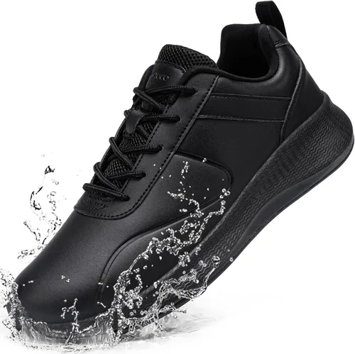 Zapatos de trabajo antideslizantes para hombre, zapatos de cocina impermeables para chef, zapatos cómodos antideslizantes para restaurante, calzado