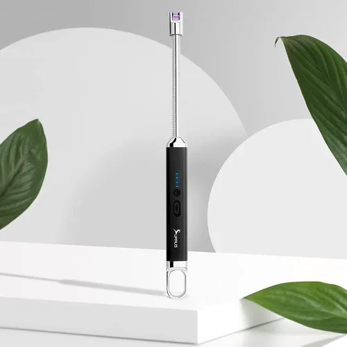 Miniatura 6 de SUPRUS Encendedor USB recargable de arco eléctrico con interruptor de seguridad, cuello flexible de 360°, parrilla sin llama, encendedores largos