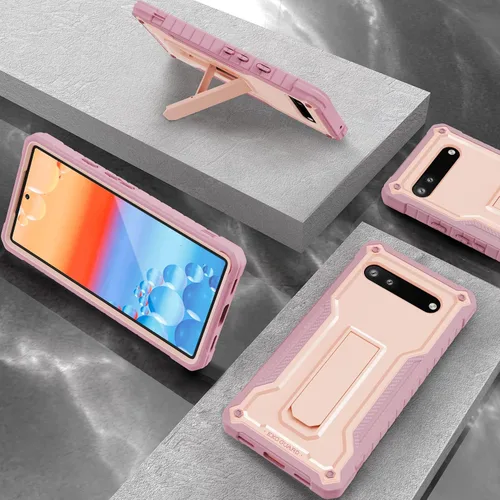 Miniatura 5 de ExoGuard Funda para Google Pixel 6A, funda de goma a prueba de golpes de cuerpo completo viene con un protector de pantalla de vidrio templado