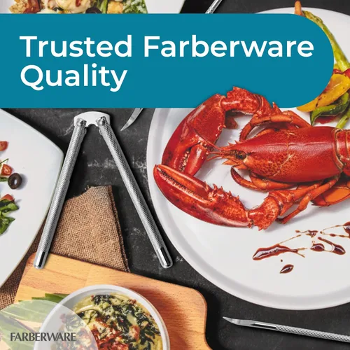 Miniatura 7 de Farberware Juego de cascanueces de mariscos de 3 piezas, galletas de acero inoxidable y púas – Langosta abierta, cangrejo, nueces, cáscaras duras
