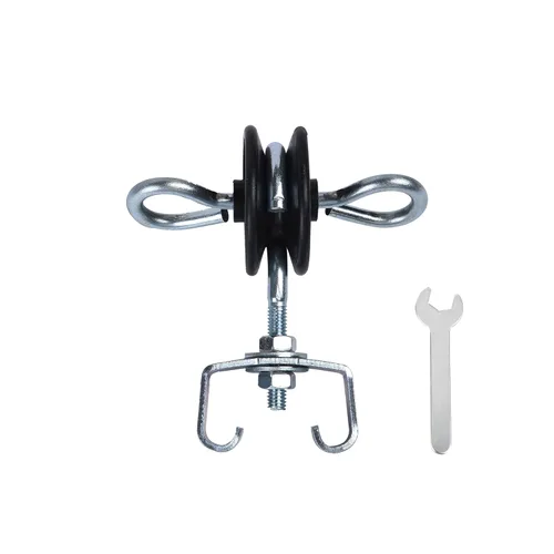 Farm Electric Fence T-Post - Anclajes de manija de puerta de doble gancho, acero galvanizado con tornillos fáciles, aisladores de poste en T, negro