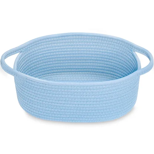 Miniatura 24 de ABenkle Cesta Pequeña con Asas - Contenedor de Almacenamiento Tejido de Cuerda Decorativo Duradero Cubo Organizador de Estante, Cesta de Regalo
