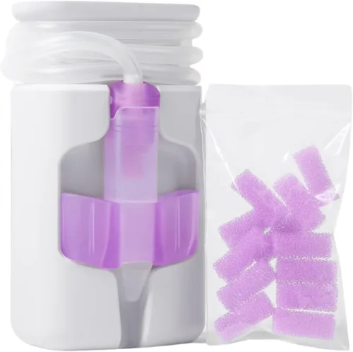 Miniatura 2 de Dr. Noze Best NozeBot On the Go Starter Bundle Aspirador nasal eléctrico para bebés con pieza nasal para recién nacidos y 40 filtros Regalo