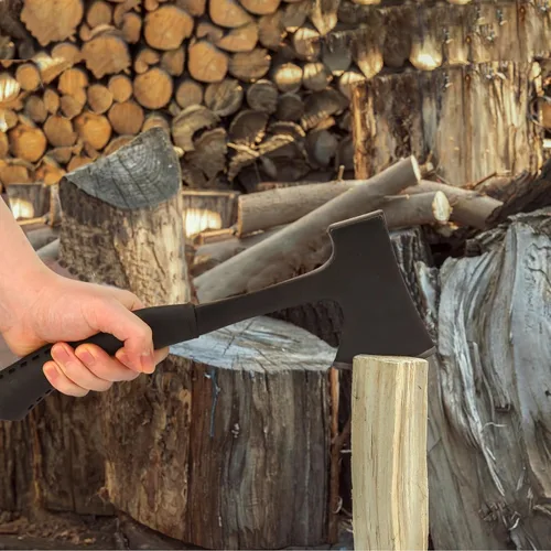 Miniatura 6 de Hitdudu Hacha de Campamento, Hacha de Camping de Espiga Completa Hacha Divisoria para División de Madera y Leña, Herramienta de Mazo de Mano