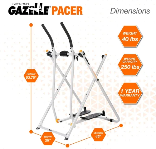 Miniatura 6 de Gazelle Glider Elliptical Hybrid Exercise Machine Plate for Home Gym, Pacer or Sprinter Model - Low-Impact Cardio & Strength Training