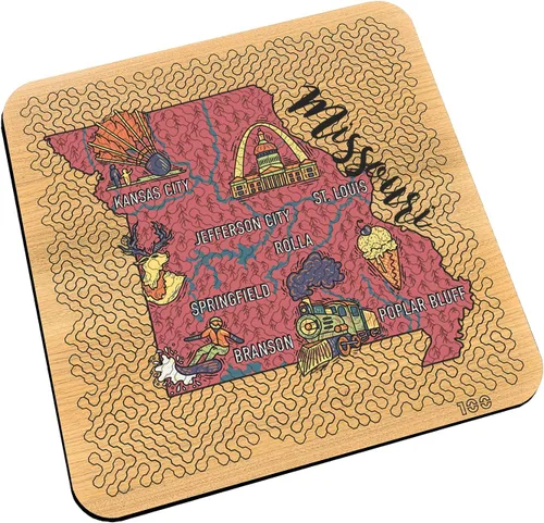Miniatura 17 de Torched Mind Bending - Rompecabezas impreso en color con mapa del orgullo estatal (Texas) Rompecabezas duro para adultos 100 piezas Formas