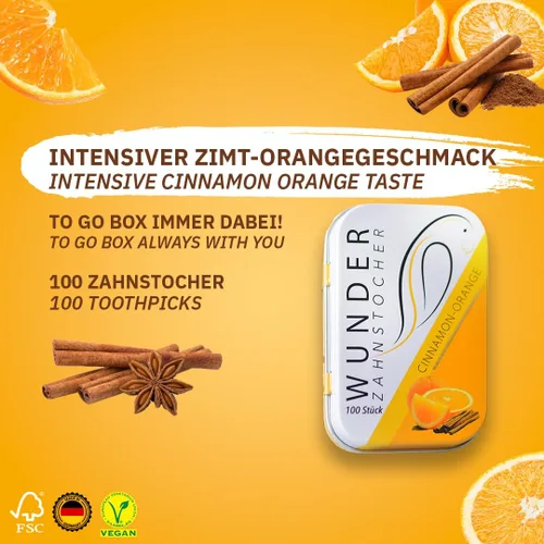 Miniatura 3 de Wonder Palillos de dientes con sabor a naranja canela – Ayuda con dejar de fumar y malos hábitos – Deja de morderse las uñas – Aliento fresco
