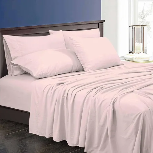 Miniatura 115 de ROYALE LINENS Juego de sábanas Cal King de 4 piezas, ropa de cama de microfibra suave cepillada de 1800 hilos, 1 sábana bajera, 1 sábana encimera, 2